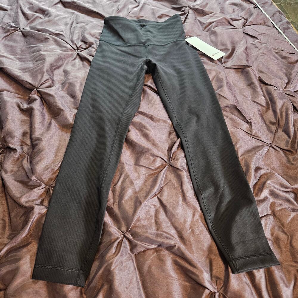 NWT Lululemon Wunder Train High Rise Ribbed Leggings 25" Sz 4 - Picture 3 of 7